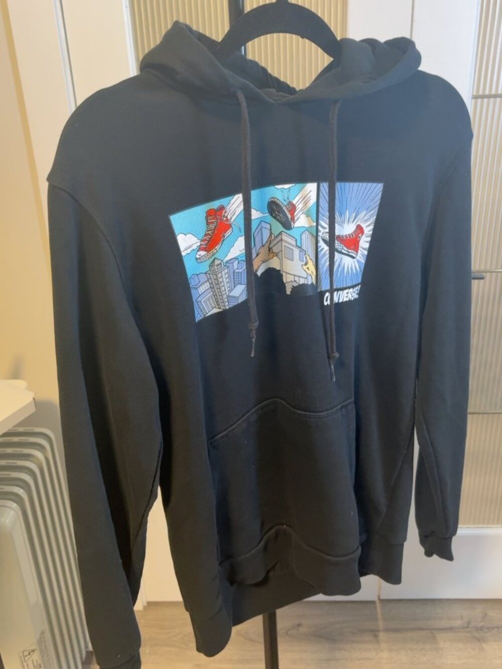 Converse Chuck Taylor All Star Hoodie Comic Graphic Pullover Sweatshirt Men's S